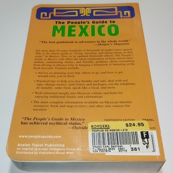 2/$15 The People's Guide To Mexico 13th Edition Paperback - Picture 2 of 8